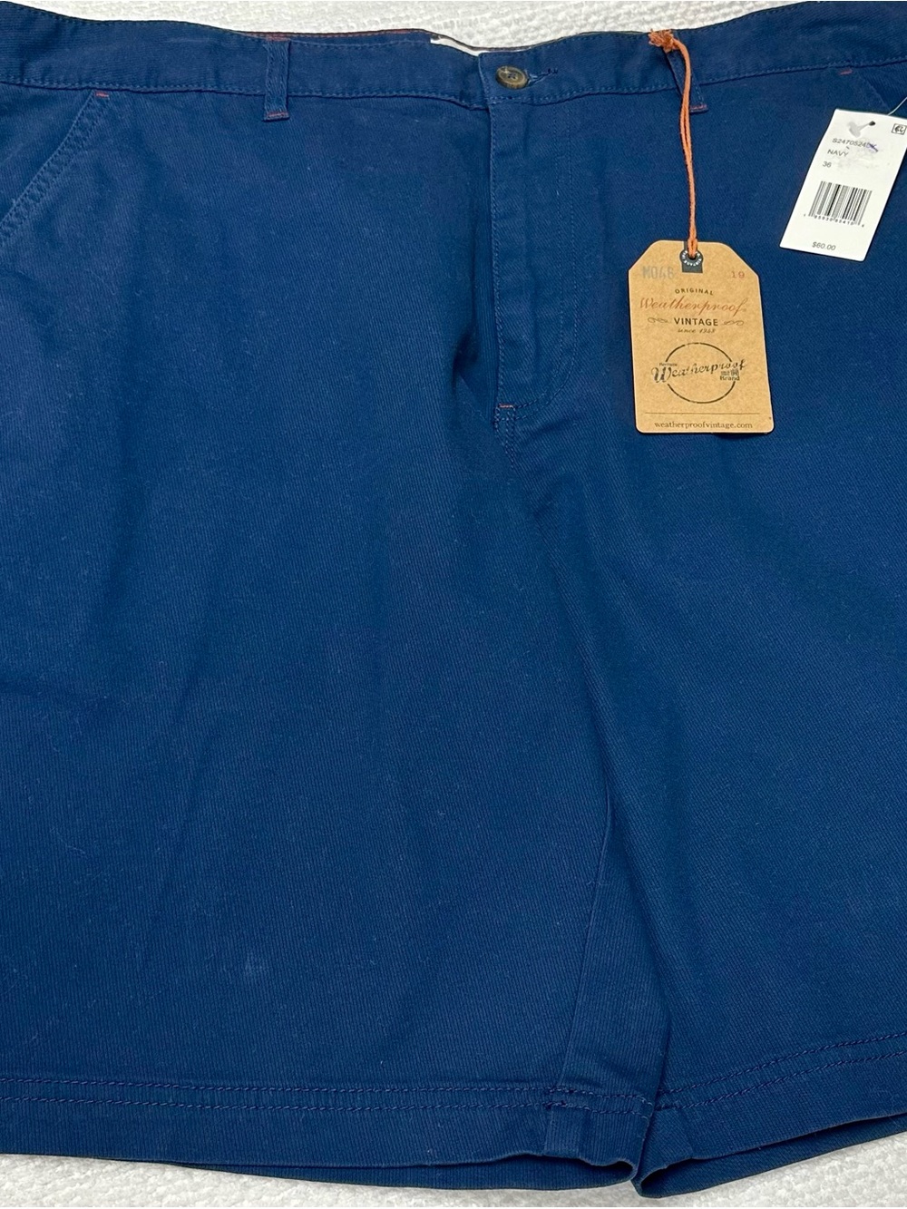 Weatherproof Men's Dark Navy Flat-Front Shorts